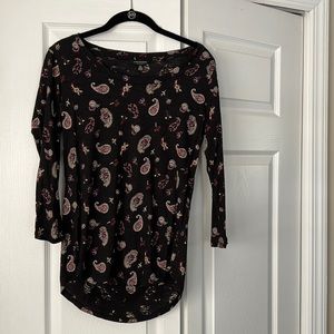 Paisley 3/4 sleeve shirt